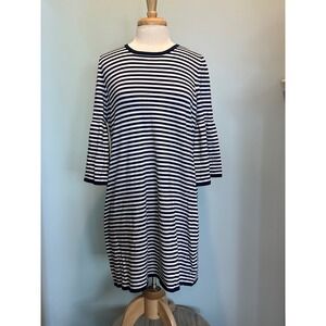 Sail to Sable Nautical Striped bell sleeve lightweight knit dress New size XLarg